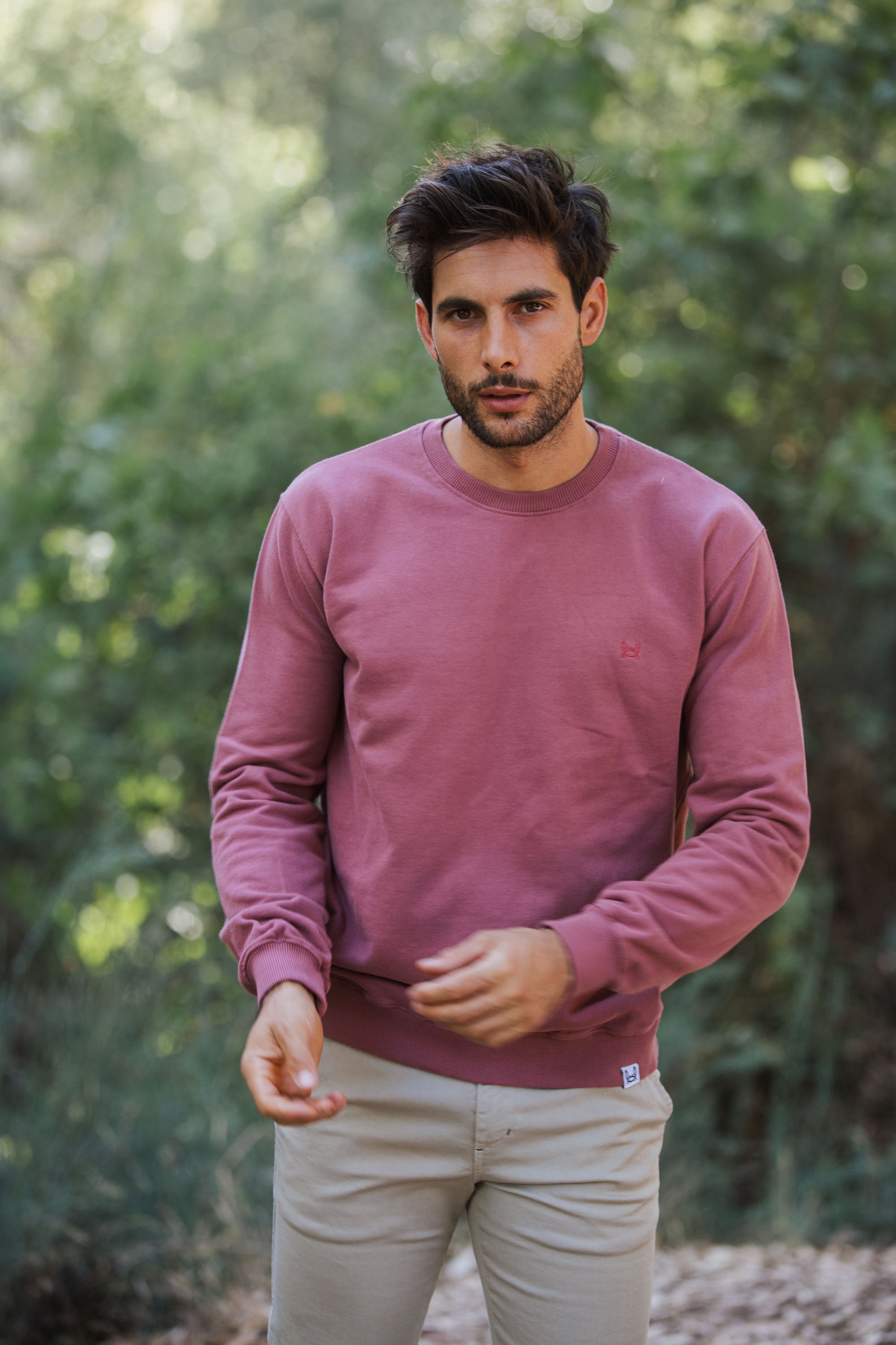 Sudadera Tacto Melocotón Burdeos