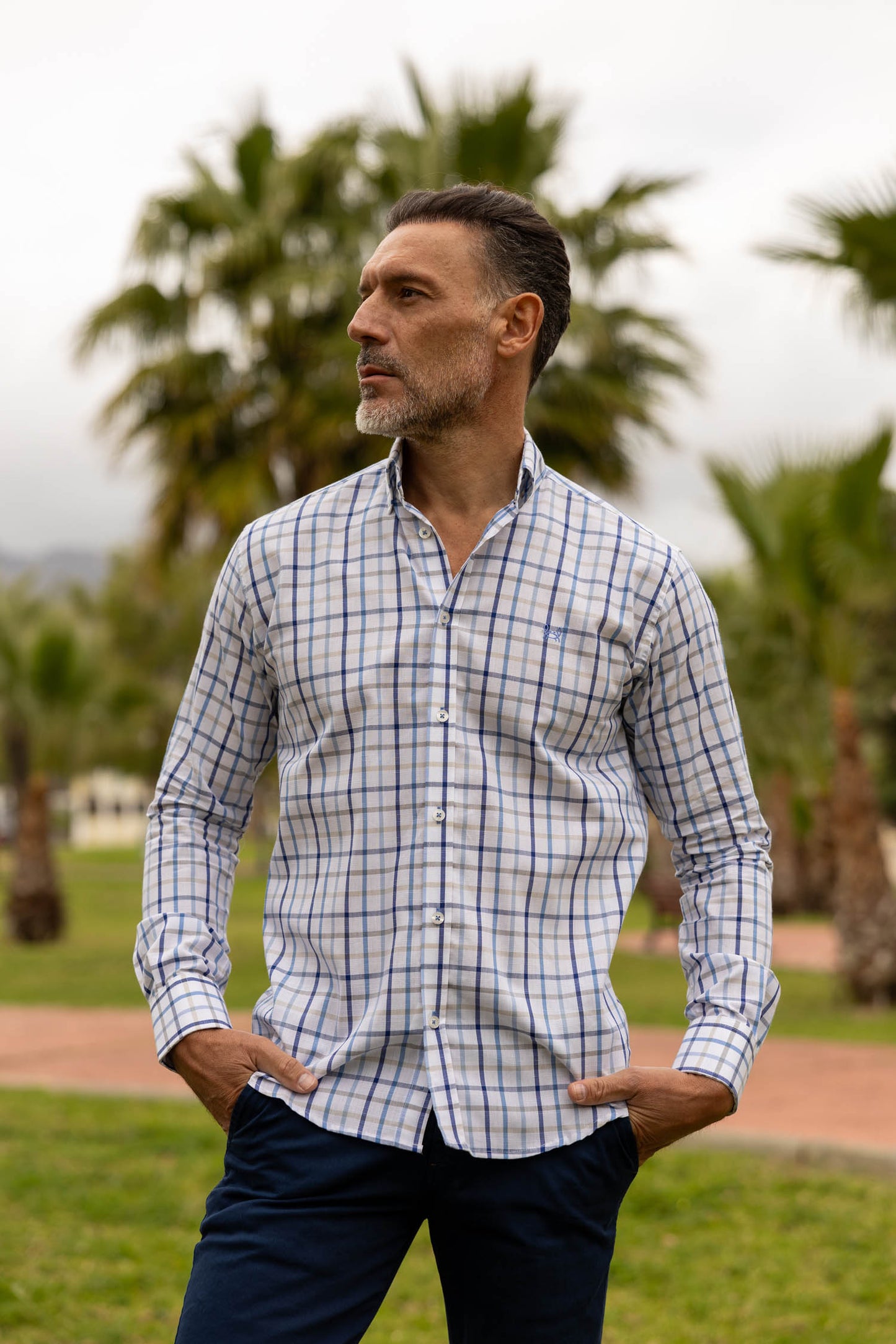 Camisa Cuadro Azul | León