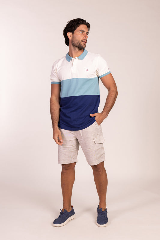 Polo Tricolor Turquesa | Lyon