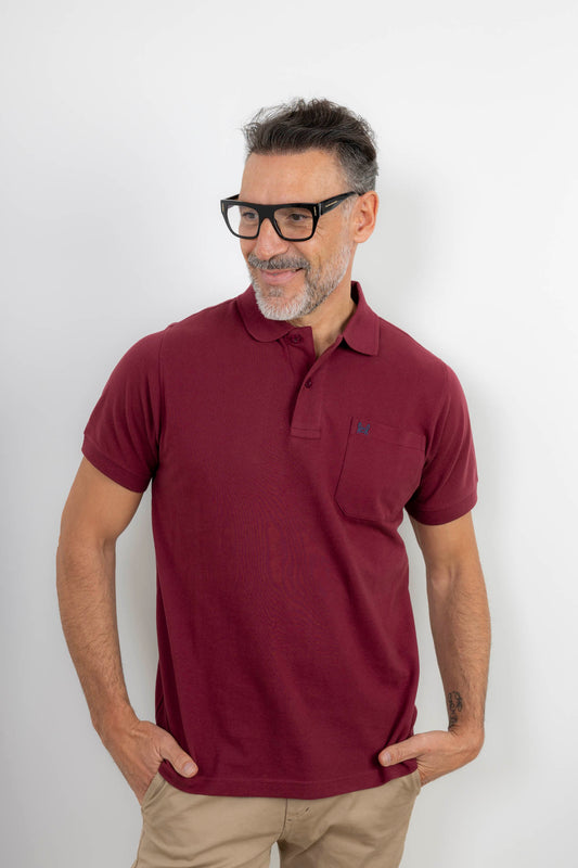 Polo Bolsillo Granate
