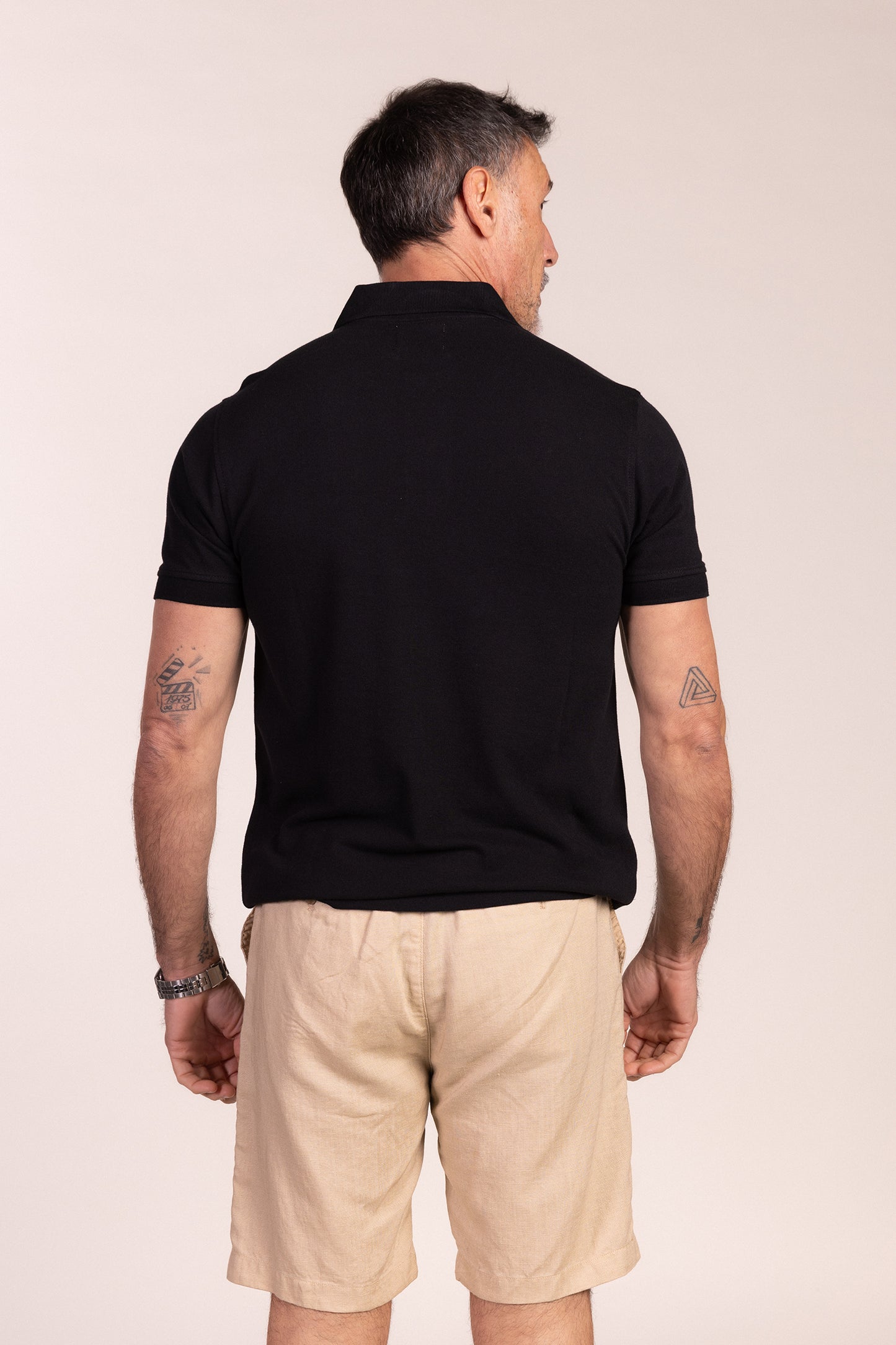 Polo Básico Manga Corta Negro