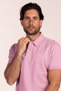 Polo Básico Manga Corta Malva