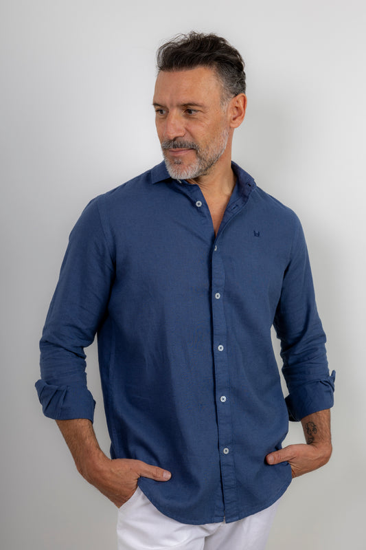 Camisa Lino Marino | Capri