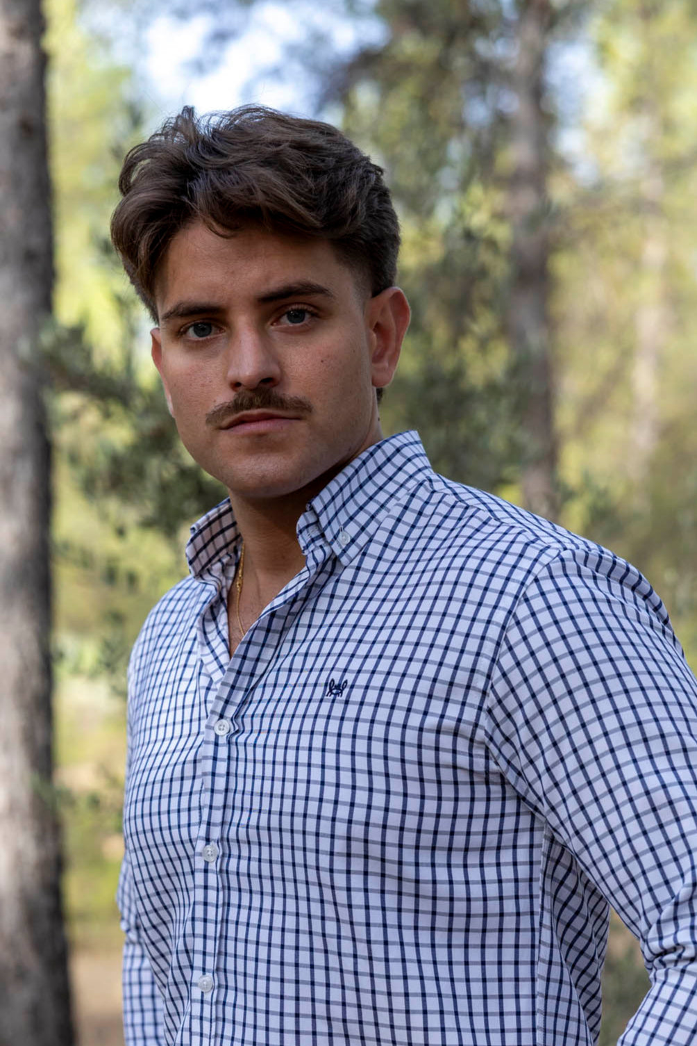 Camisa Cuadros Algodón Azul | Éibar