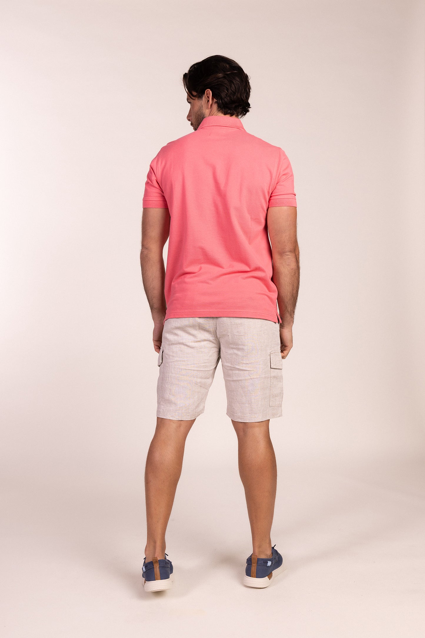 Polo Básico Manga Corta Rosa Francés