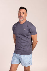 Camiseta Básica Manga Corta Plomo