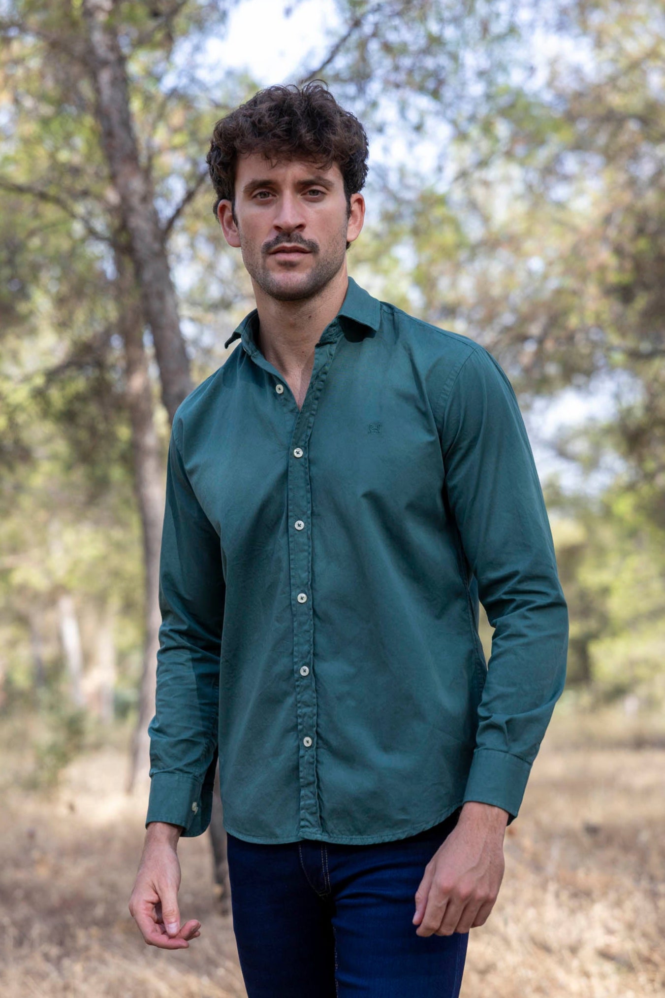 Camisa Lavada Algodón Césped | Salinas