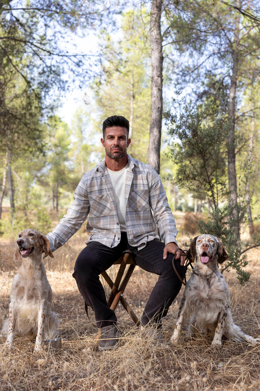 Sobrecamisa Franela Beige Gris | Castril