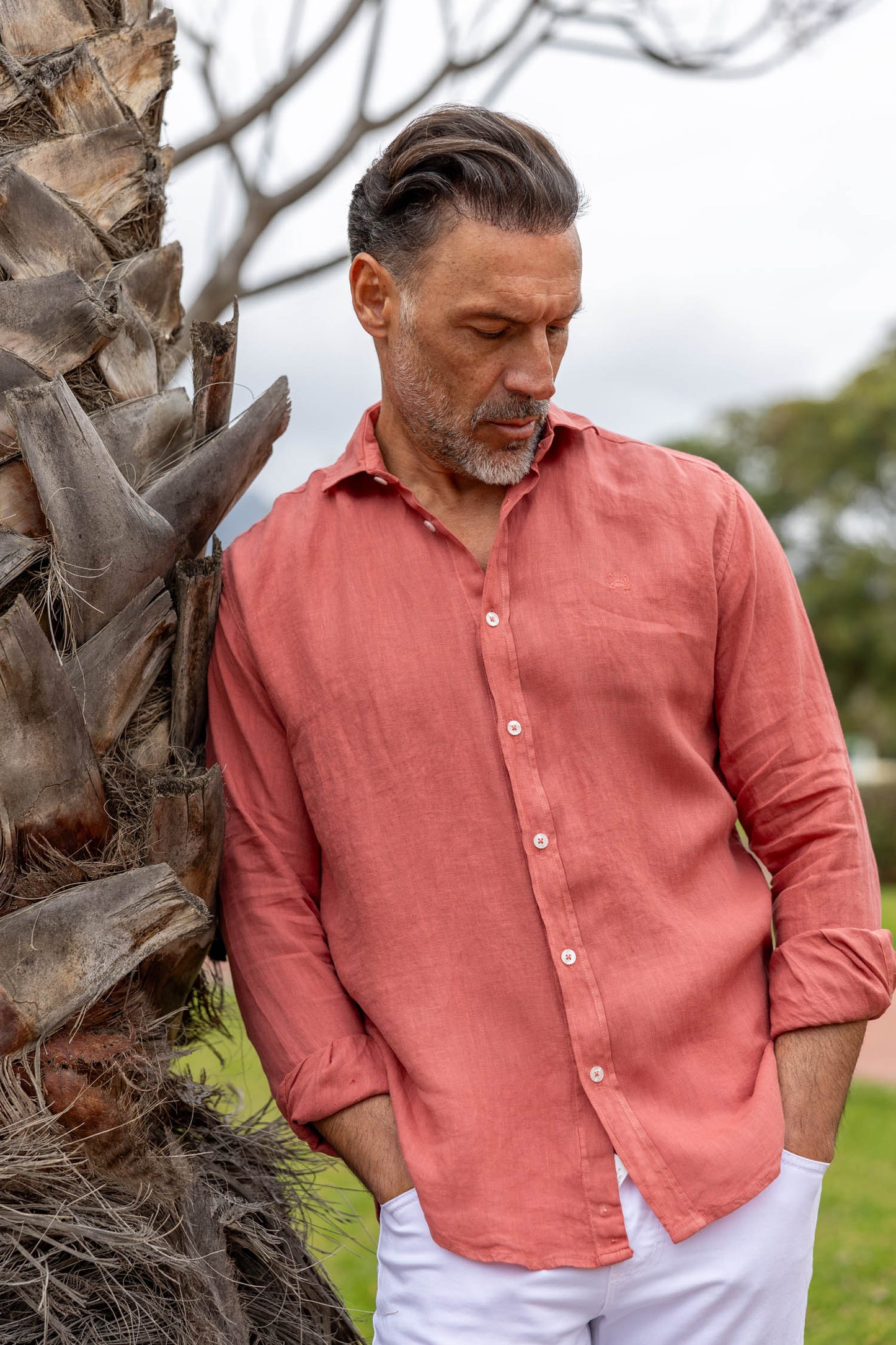 Camisa Lino Cereza | Lanzarote