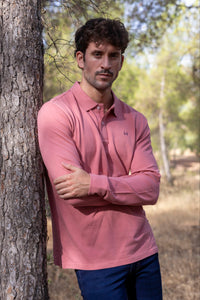 Polo Básico Manga Larga  |  Rosa