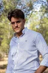 Camisa Rayas Oxford Azul | Málaga