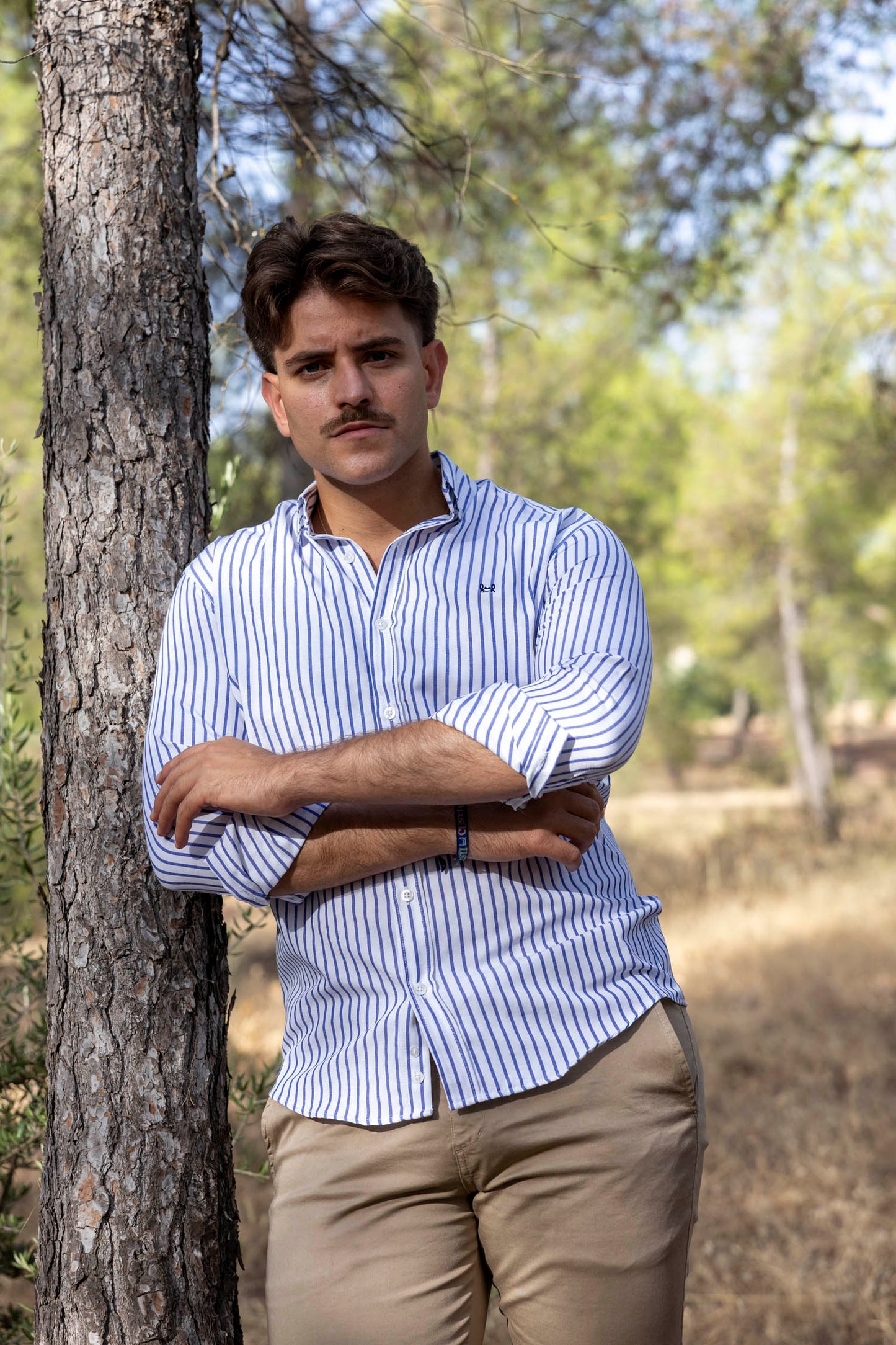 Camisa Rayas Oxford Azul | Málaga