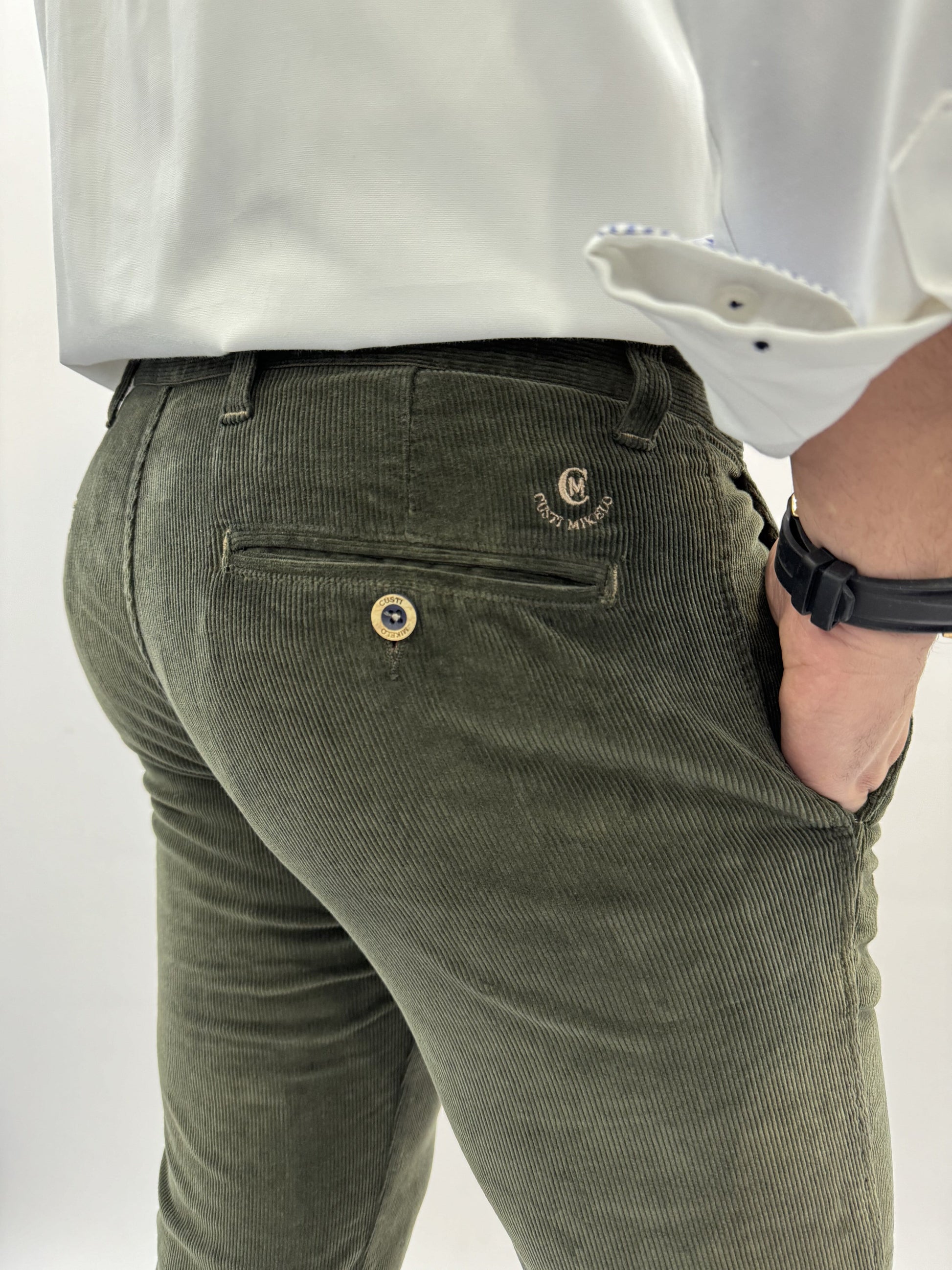 Pantalón Pana Verde Caza