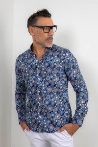 Camisa estampada slim fit | Girasoles