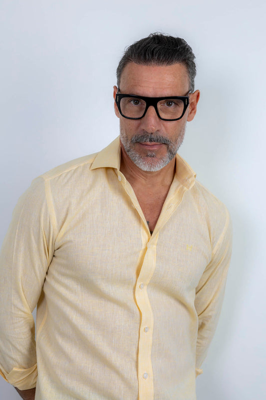 Camisa Lino Amarilla | Ibiza