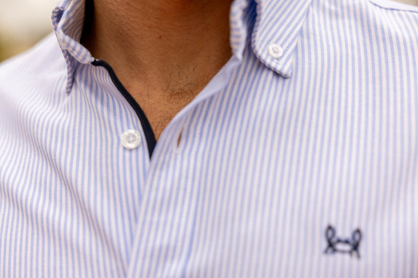 Camisa Rayas Oxford Celeste | Córdoba