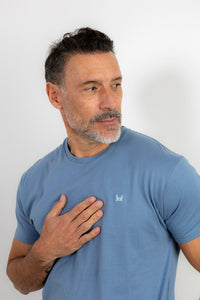 Camiseta Básica Azul Ácido