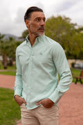 Camisa Lisa Oxford Verde Agua | Ronda