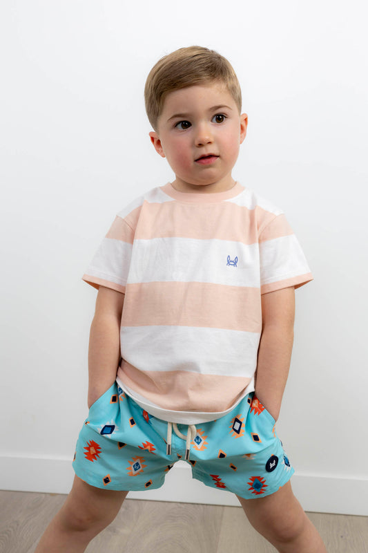 Camiseta Infantil Rayas Rosa | Monaco