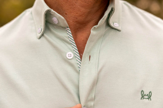 Camisa Lisa Oxford Verde Agua | Ronda