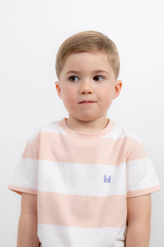 Camiseta Infantil Rayas Rosa | Monaco