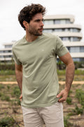 Camiseta Básica Manga Corta Verde Oliva