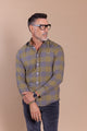 Camisa Franela Cuadro Kaki | Villares
