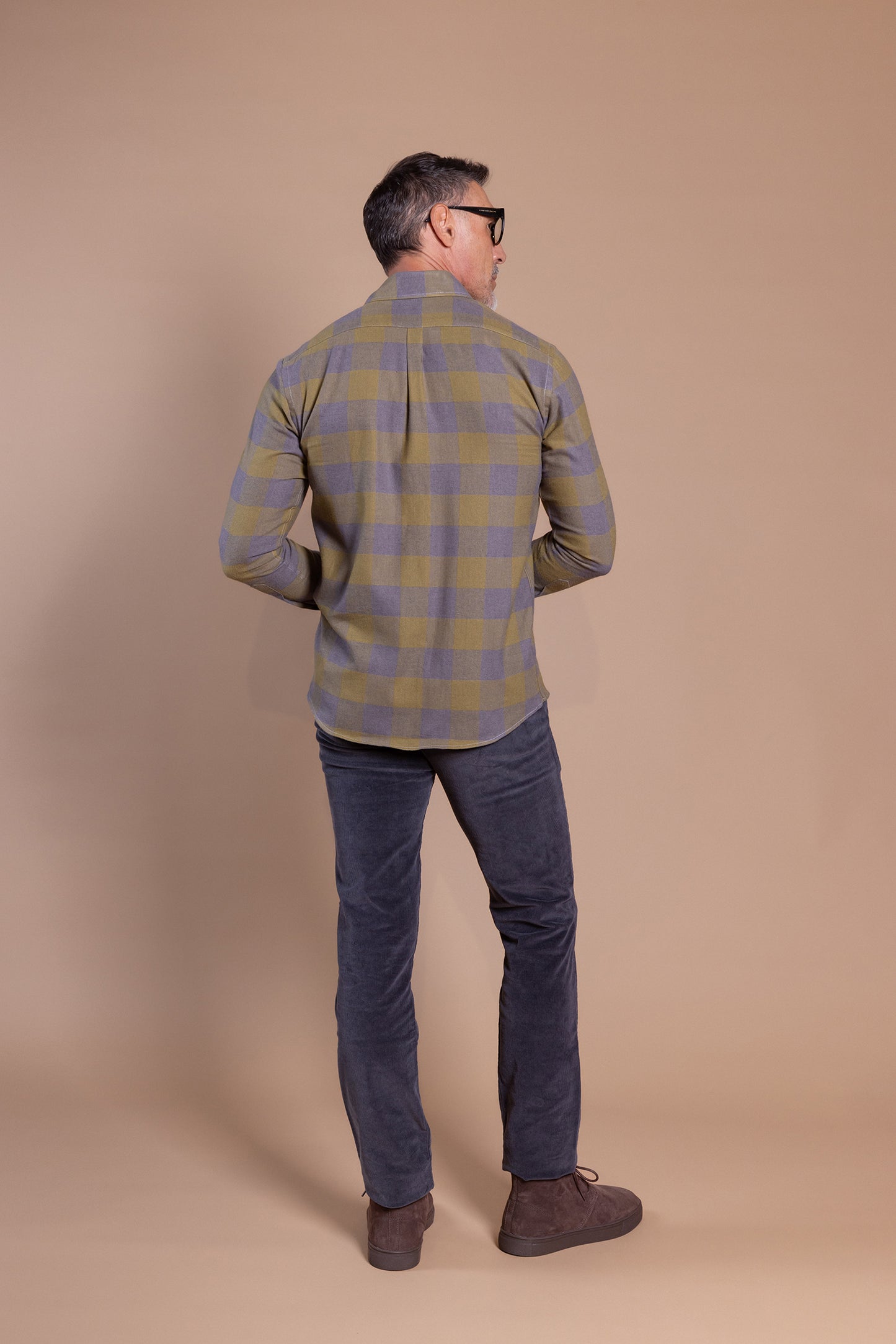 Camisa Franela Cuadro Kaki | Villares
