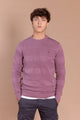 Jersey Rayas Estructura Rosa Pastel