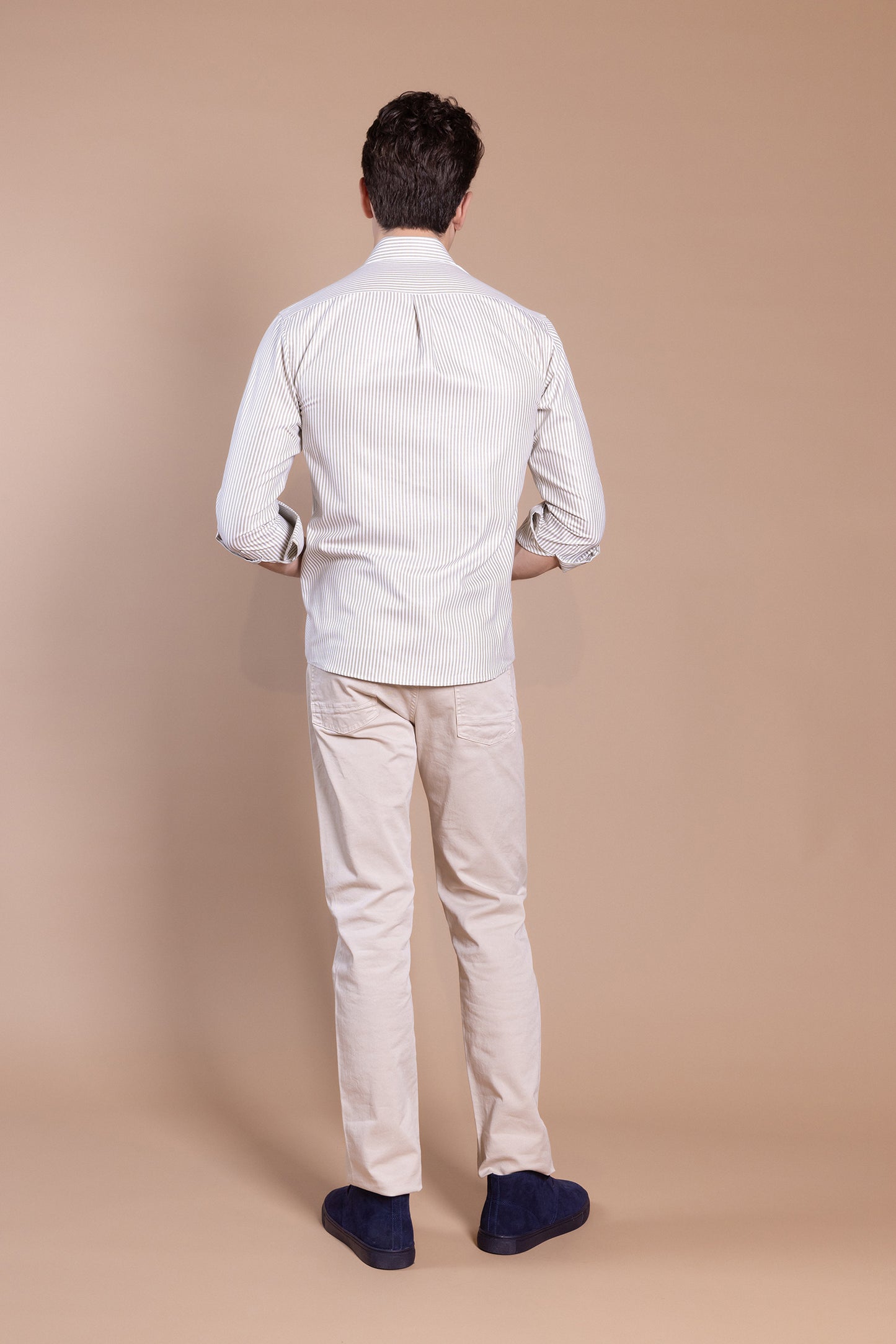 Camisa Rayas Oxford Oliva | Lucena