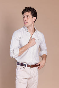 Camisa Rayas Oxford Oliva | Lucena