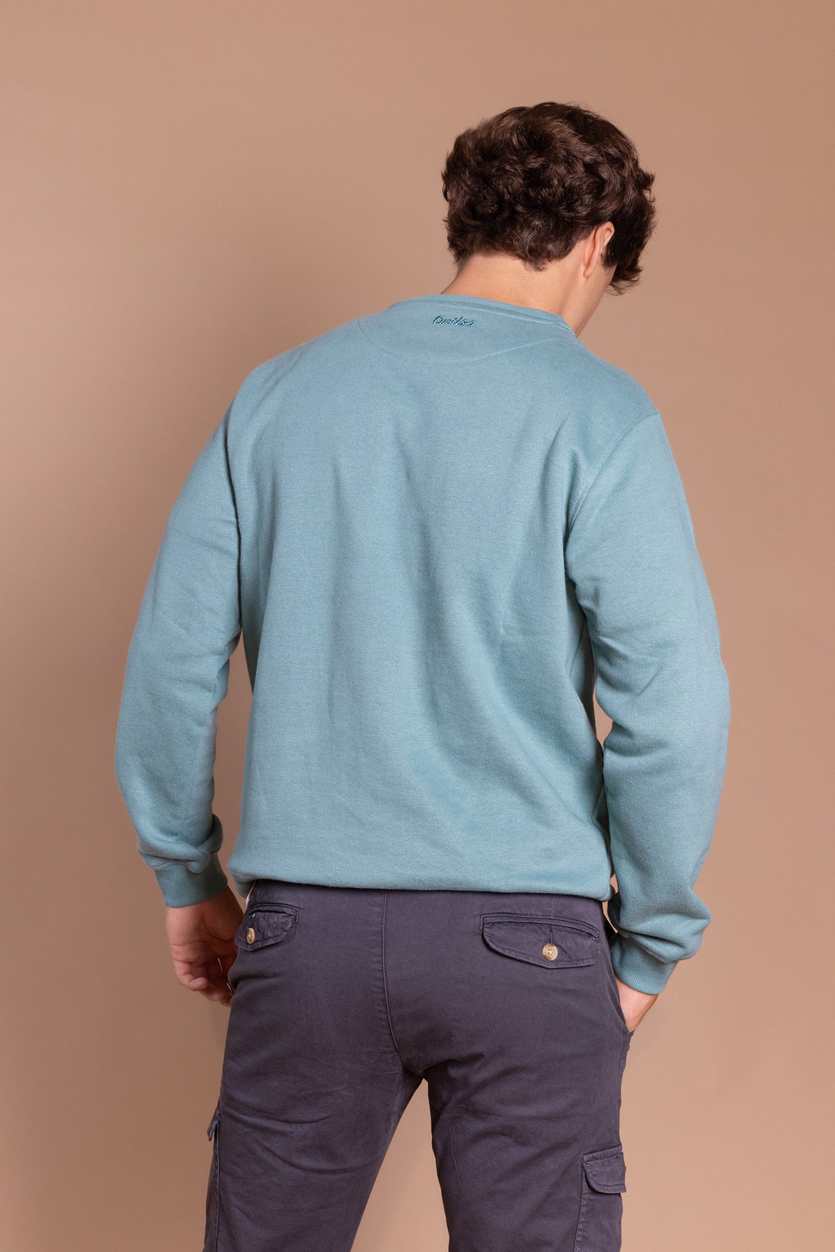 Sudadera Chenilla Verde Azulado