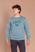 Sudadera Chenilla Verde Azulado
