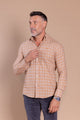 Camisa Franela Cuadro Naranja | Lagunillas