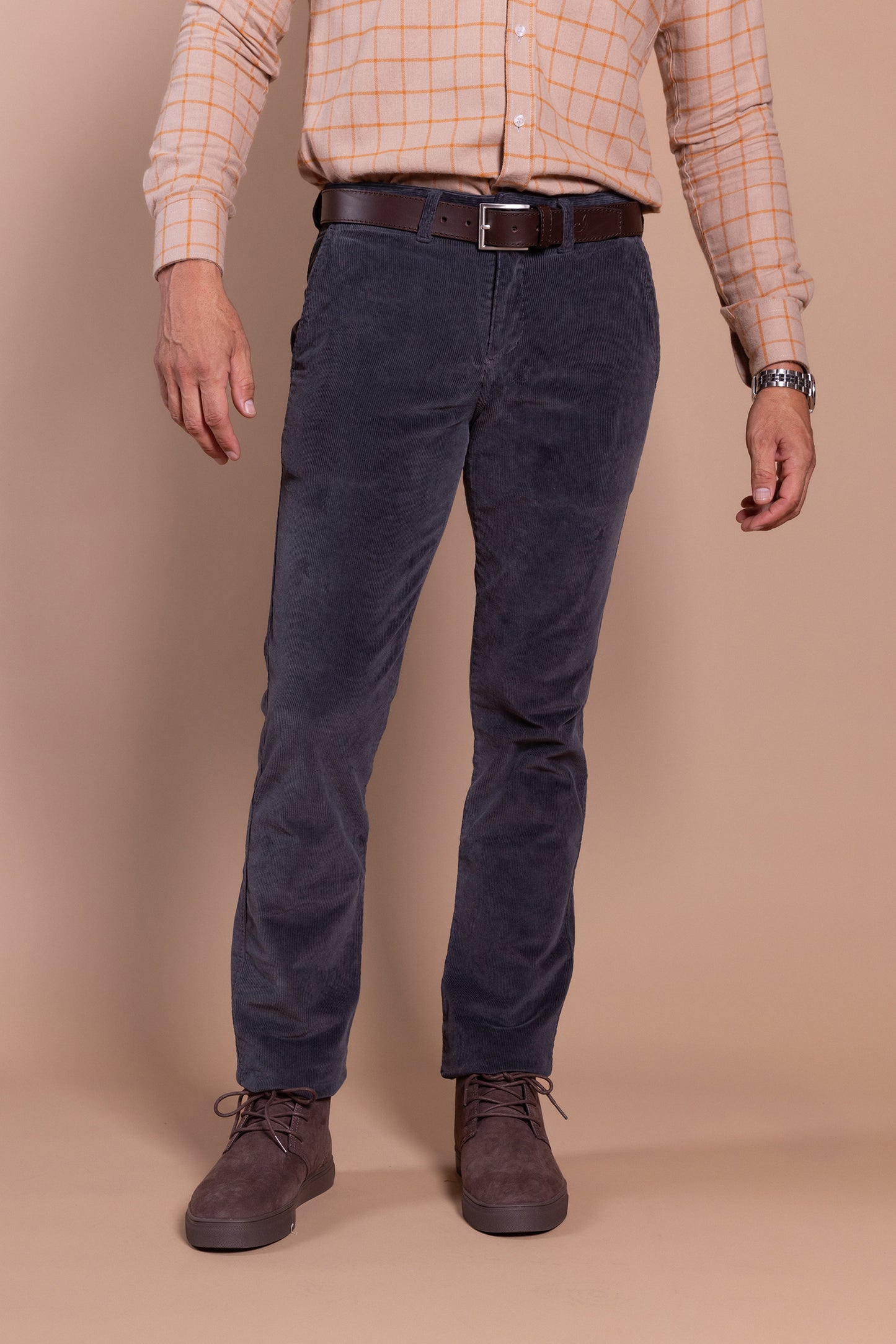 Pantalón Pana Gris Plomo