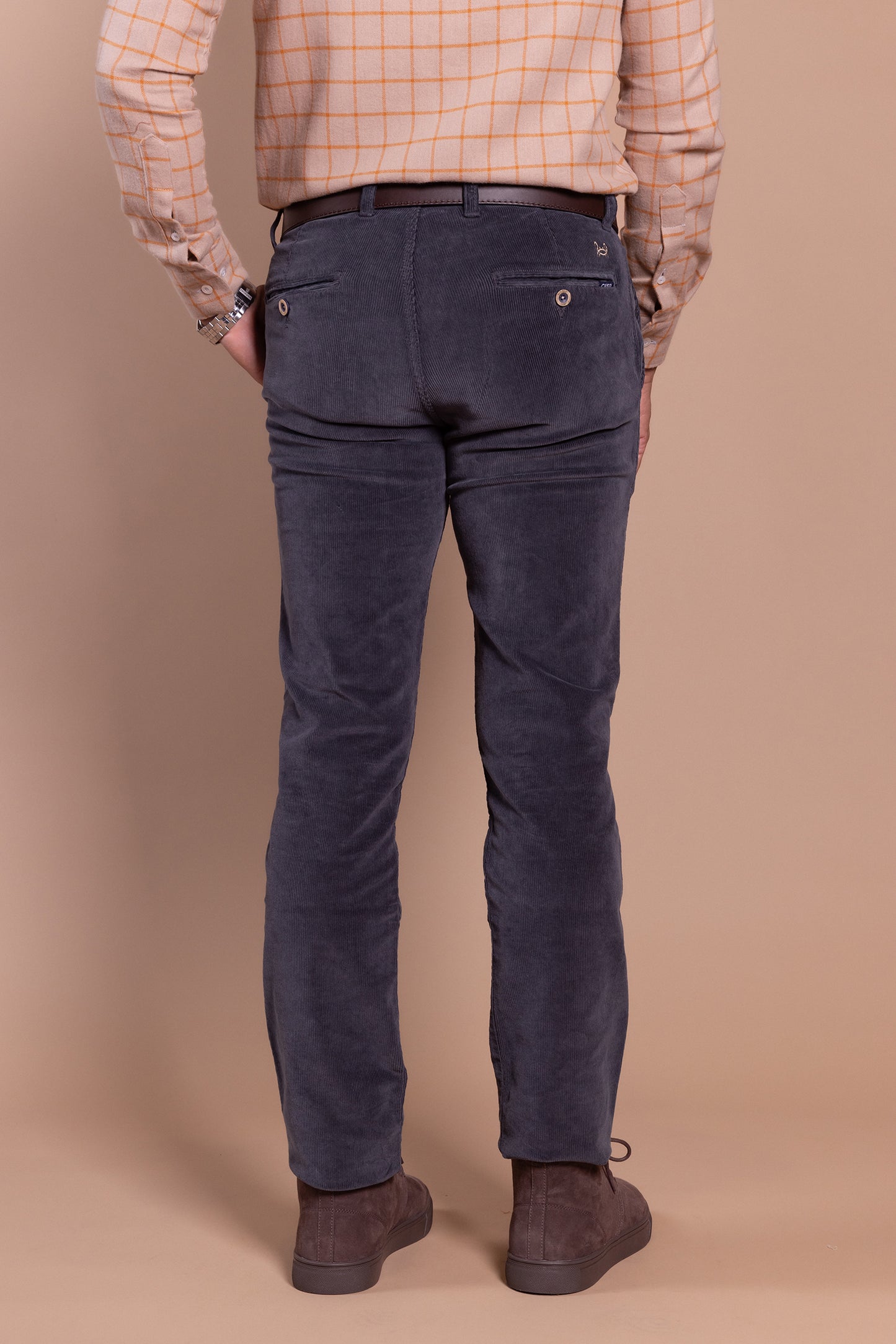 Pantalón Pana Gris Plomo
