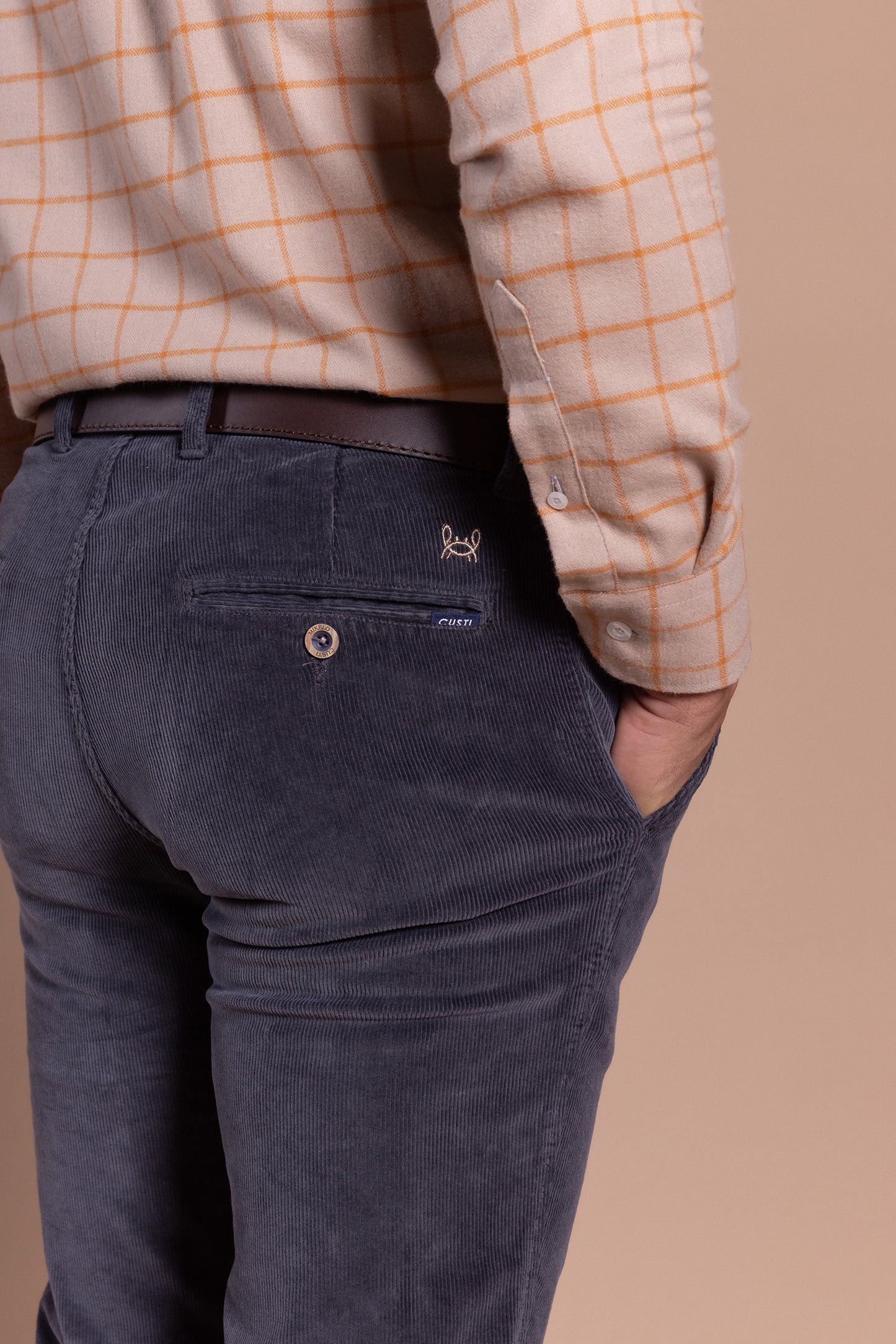 Pantalón Pana Gris Plomo