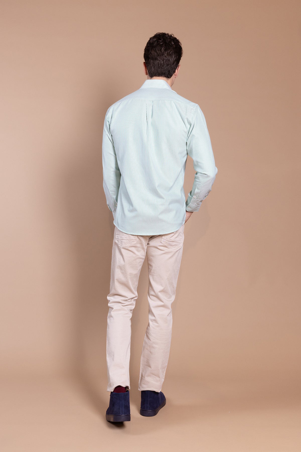 Camisa Rayas Oxford Verde | Córdoba