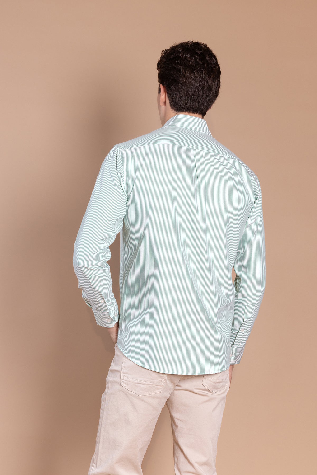 Camisa Rayas Oxford Verde | Córdoba