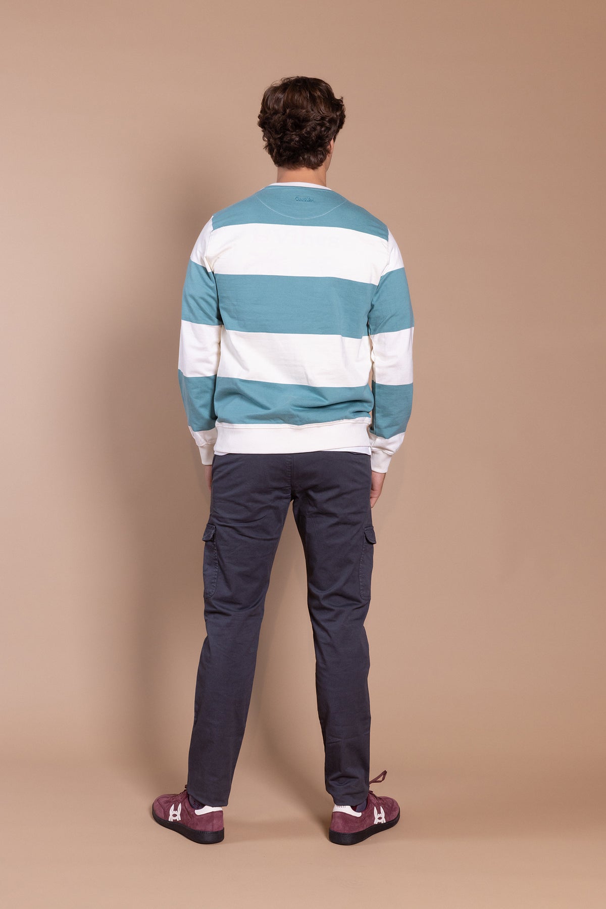 Sudadera Rayas Verde Azulado | Milán