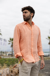 Camisa Lino Melocotón | Lanzarote