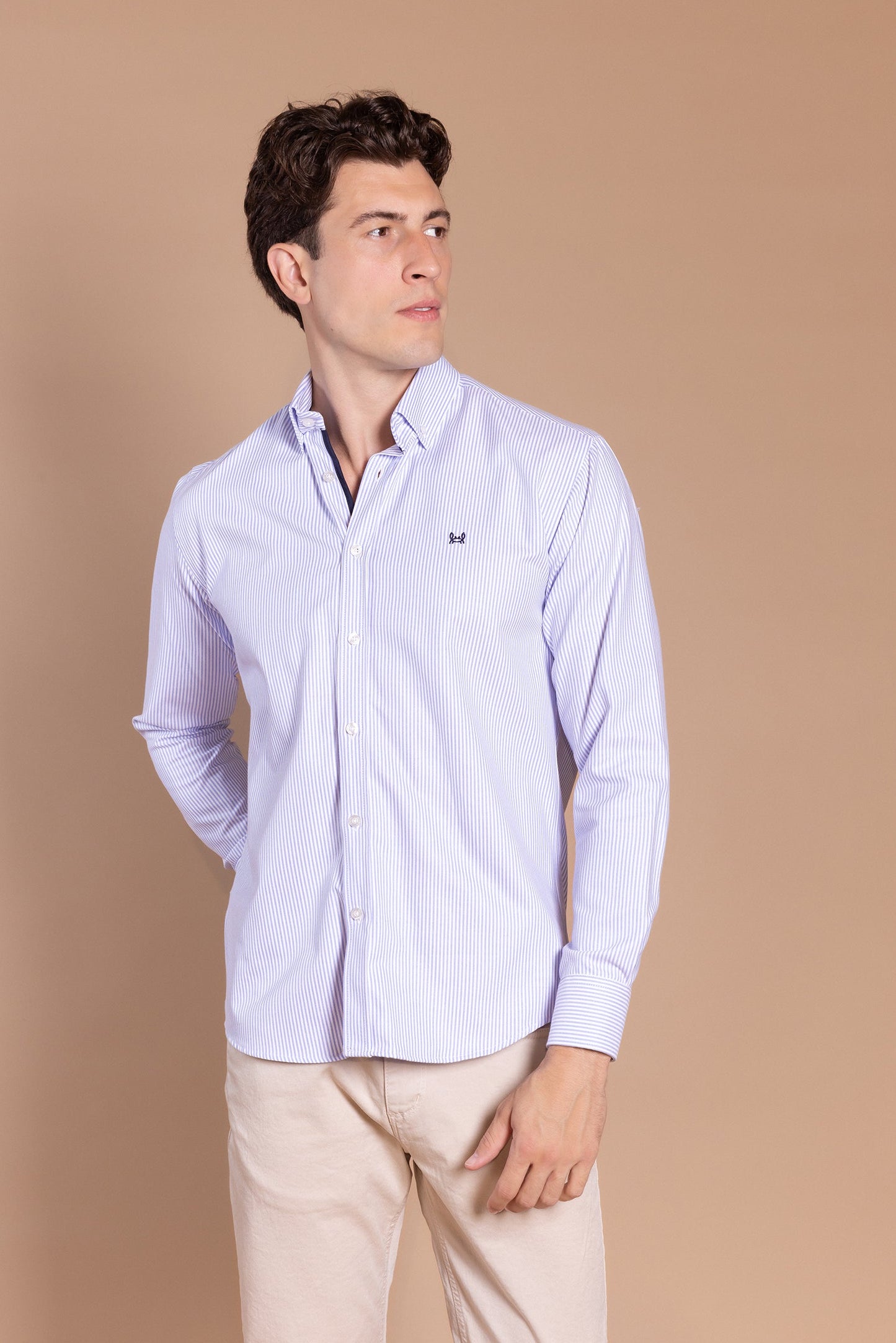 Camisa Rayas Oxford Azul Marino | Córdoba