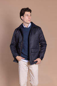Parka Encerada Azul Marino