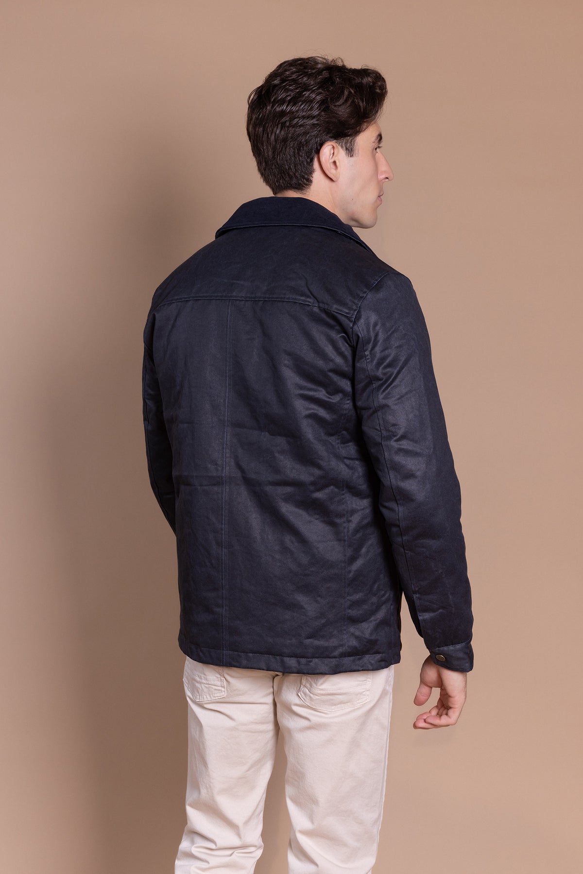 Parka Encerada Azul Marino