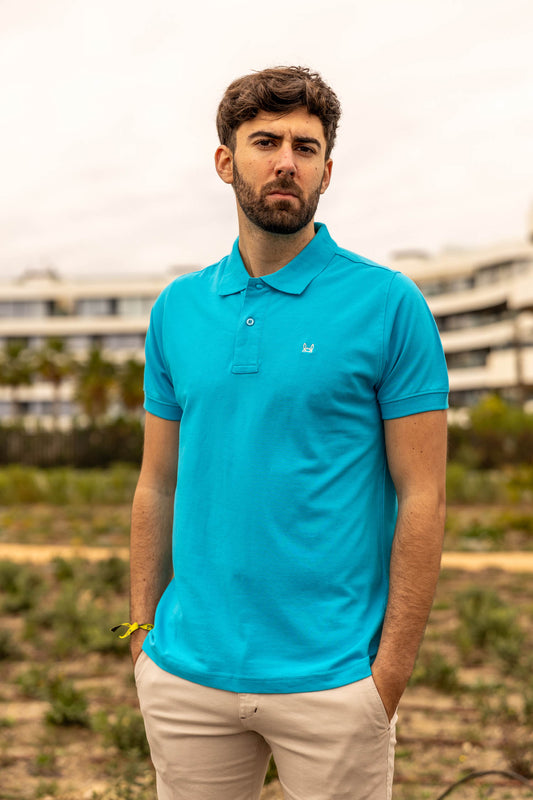 Polo Básico Azul Turquesa