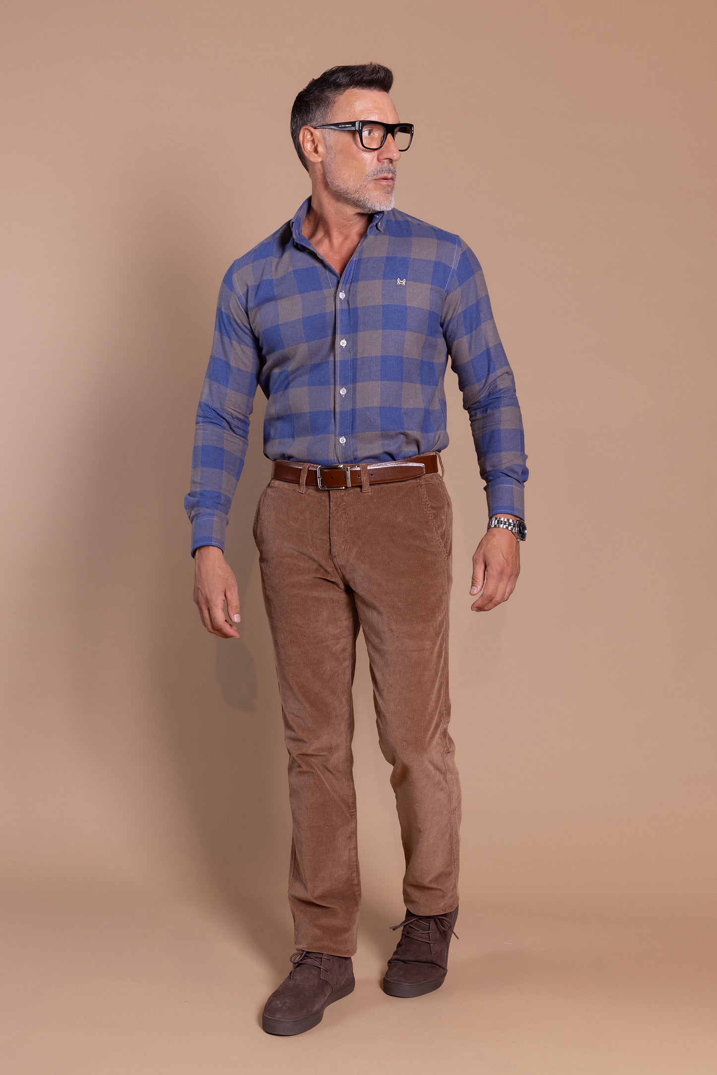 Camisa Franela Cuadro Tinta | Villares