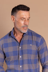 Camisa Franela Cuadro Tinta | Villares