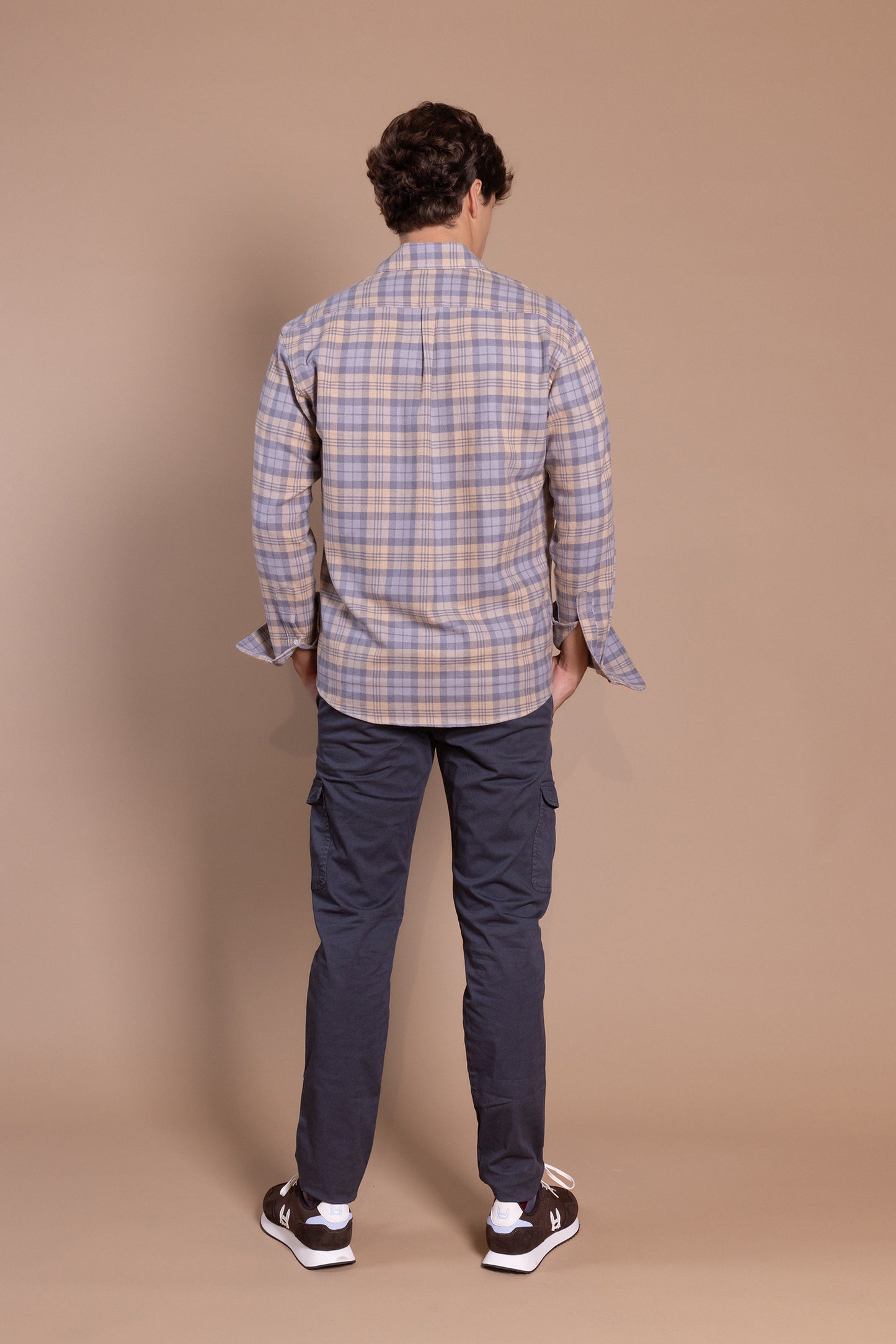 Camisa Franela Cuadro Gris | Lagunillas