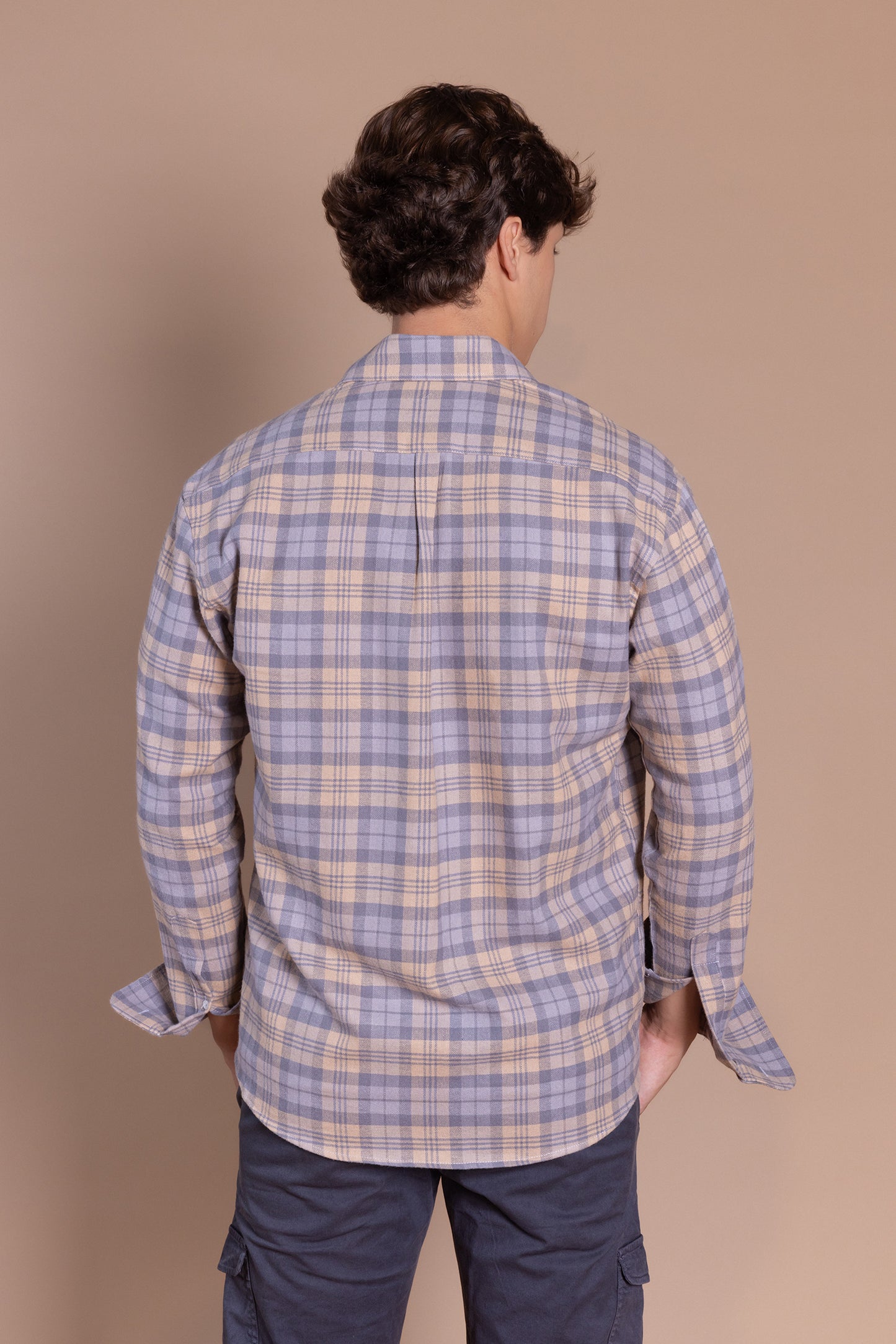 Camisa Franela Cuadro Gris | Lagunillas