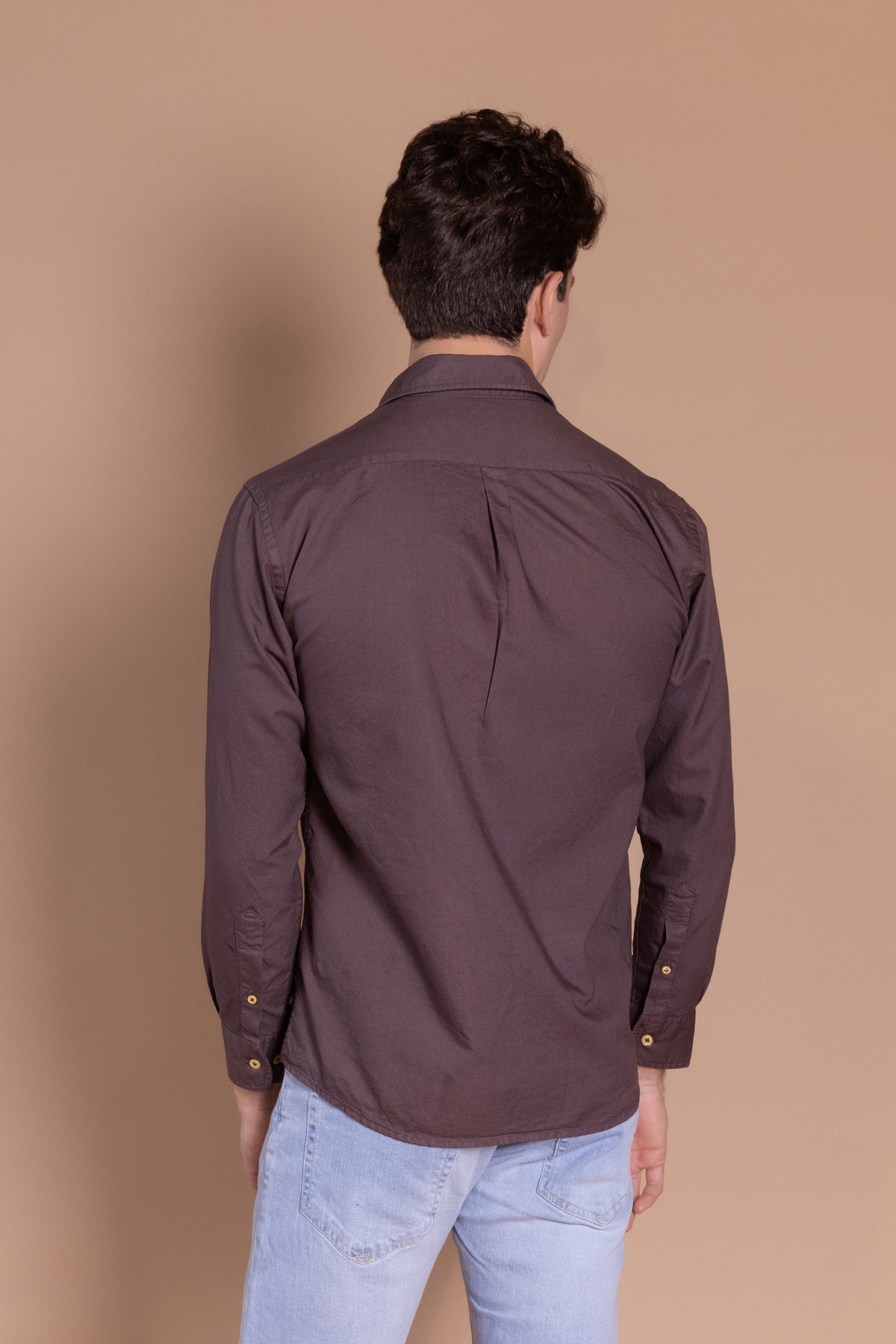 Camisa Oxford Marrón | Garment Dyed